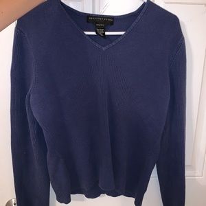 Blue V neck sweater